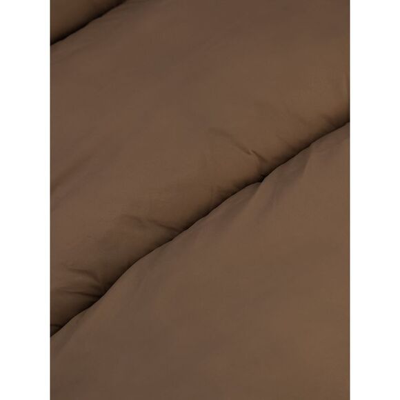 Crop Puffer Vest Lightweight Sleeveless Zip Up Padded Gilet Coat Brown - Picture 5 of 6